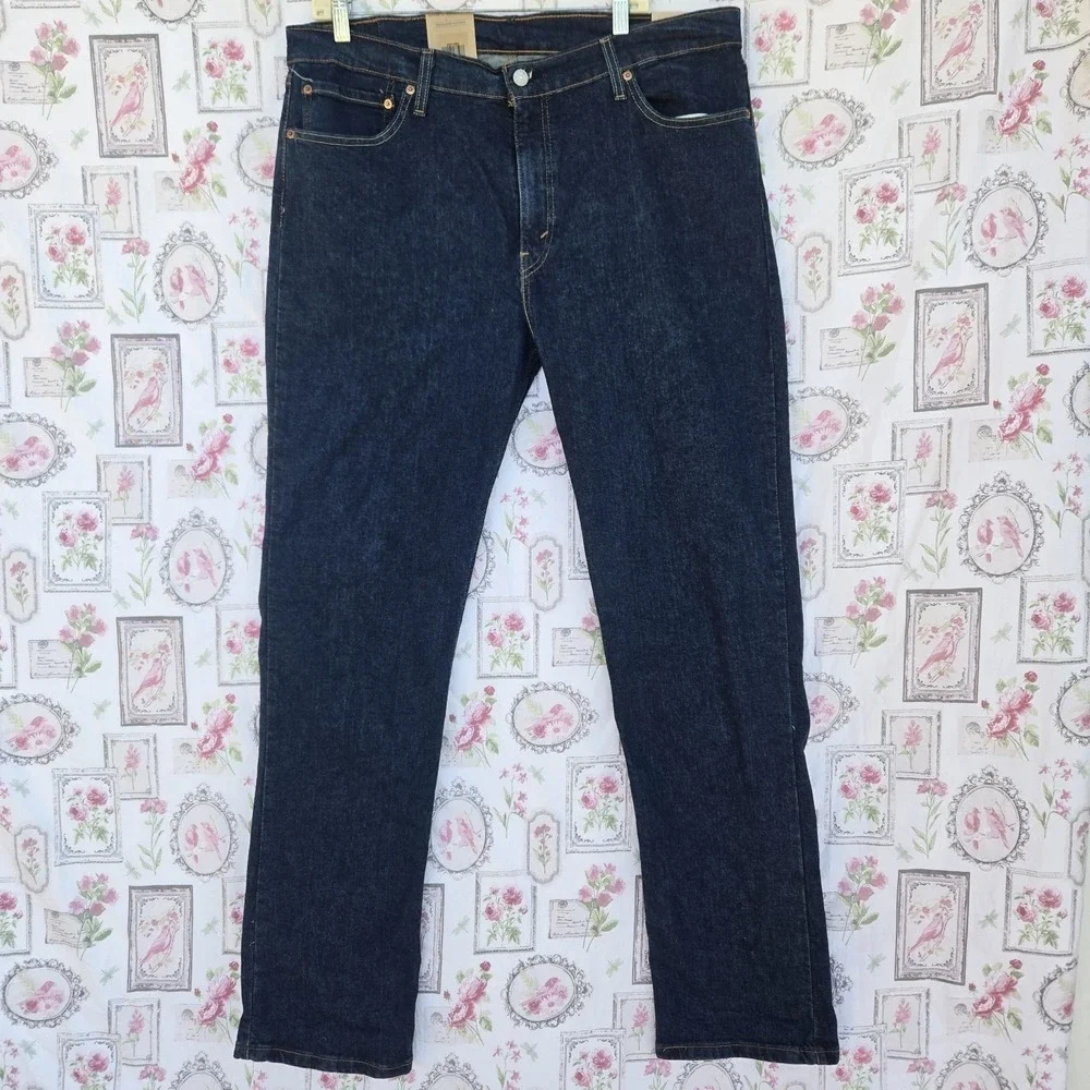 Levi's 511 Jeans Men 38x34 Slim‎ Fit Low Rise Stretch Denim Blue Dark Wash NWT